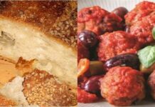 Πήρε το μπαγιάτικο ψωμί και έπλασε κεφτεδάκια με κιμά, φρέσκες ντομάτες και ελιές – Το αποτέλεσμα απλά συναρπαστικό