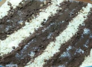 Μπισκοτογλυκό με κακάο, φρέσκο γάλα και σαντιγί