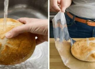 Αφαιρεί την ψίχα από το μπαγιάτικο ψωμί και τη βάζει στο νερό – Το αποτέλεσμα; Μοναδικό!