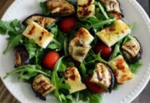 Σαλάτα με ψητή μελιτζάνα και σκόρδο της Βέφας Αλεξιάδου – Το λεμόνι την απογειώνει