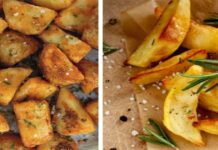 Για καλοφαγάδες: Πατάτες φούρνου με σκόρδο και δεντρολίβανο που γίνονται σαν λουκούμι