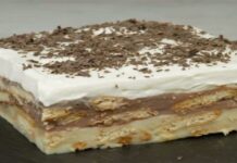 Το επιδόρπιο της αμαρτίας: Γλυκό ψυγείου με κακάο, μπισκότα και καφέ έτοιμο σε 5′