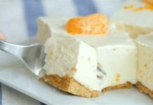 Δροσερό γλυκό ψυγείου με μπισκότα και πορτοκάλι που δεν χρειάζεται ψήσιμο!