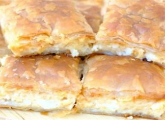 “Αμαρτωλή” τυρόπιτα με κασέρι και καπνιστό χοιρινό έτοιμη σε 15′