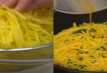 Έκοψε τις πατάτες σαν chips και έριξε από πάνω 3 αυγά – Όταν ψήθηκε δεν πίστευε στα μάτια της